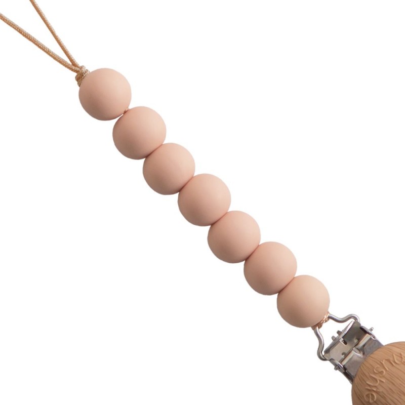 Mushie Cadena Chupete Halo Blush