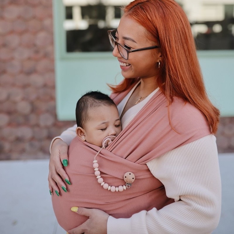 Mushie Cadena Chupete LUNA BLUSH