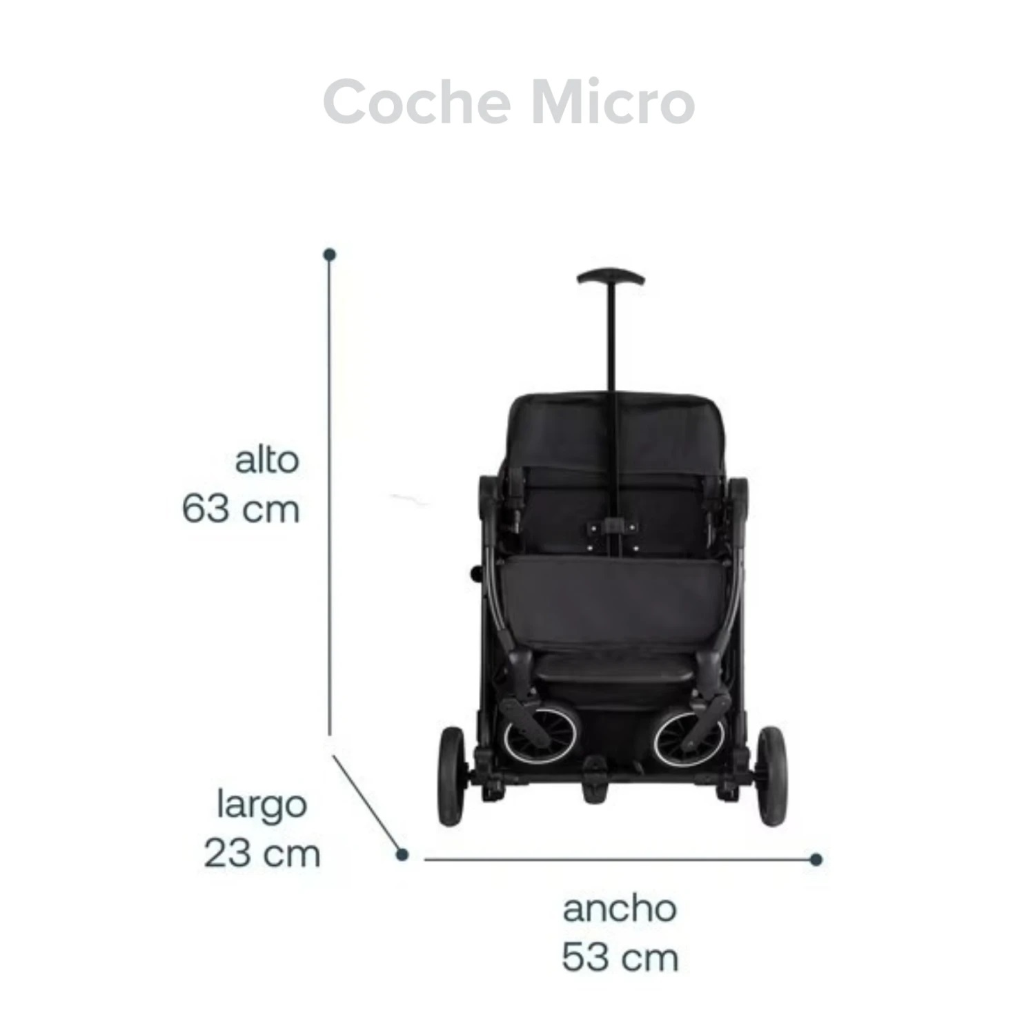 Bebesit Micro Coche Compacto de Viaje Gris