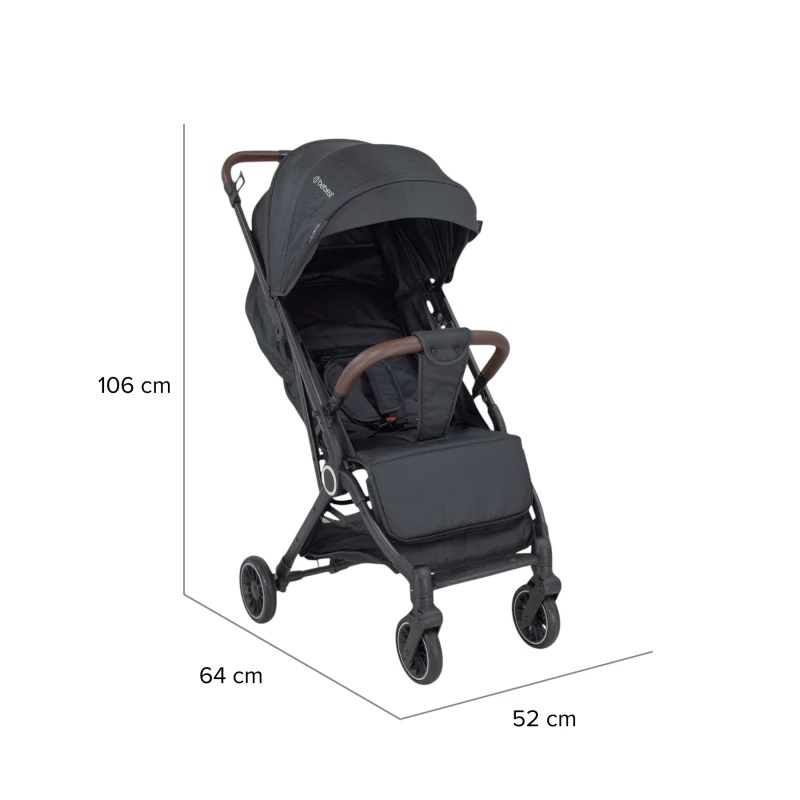 Bebesit Micro Coche Compacto de Viaje Negro