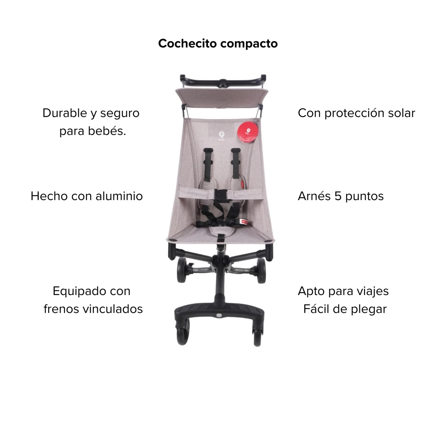 BEBESIT Coche de Paseo Ultra Compacto Qplay