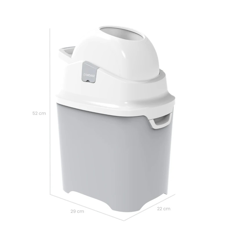 Bebesit Contenedor de Pañales DIAPER CHAMP Gris