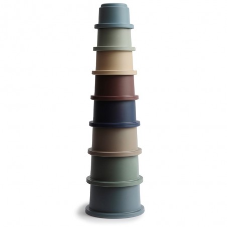 Mushie Cubos Apilables Solid Forest