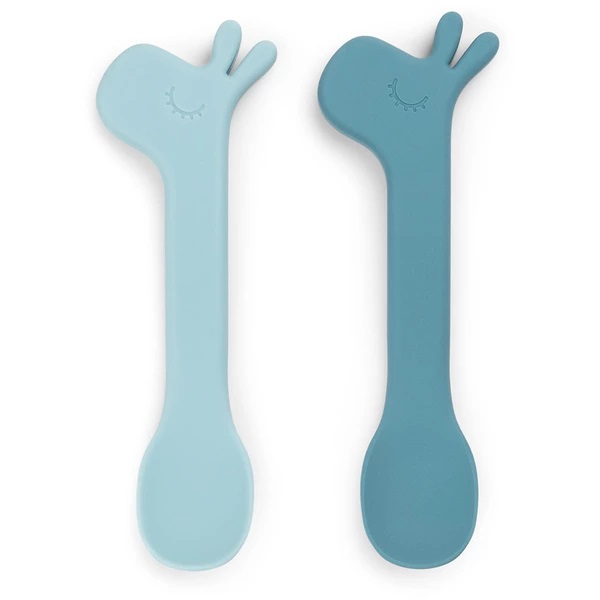 DoneByDeer Cuchara Silicona 2-pack Lalee Blue