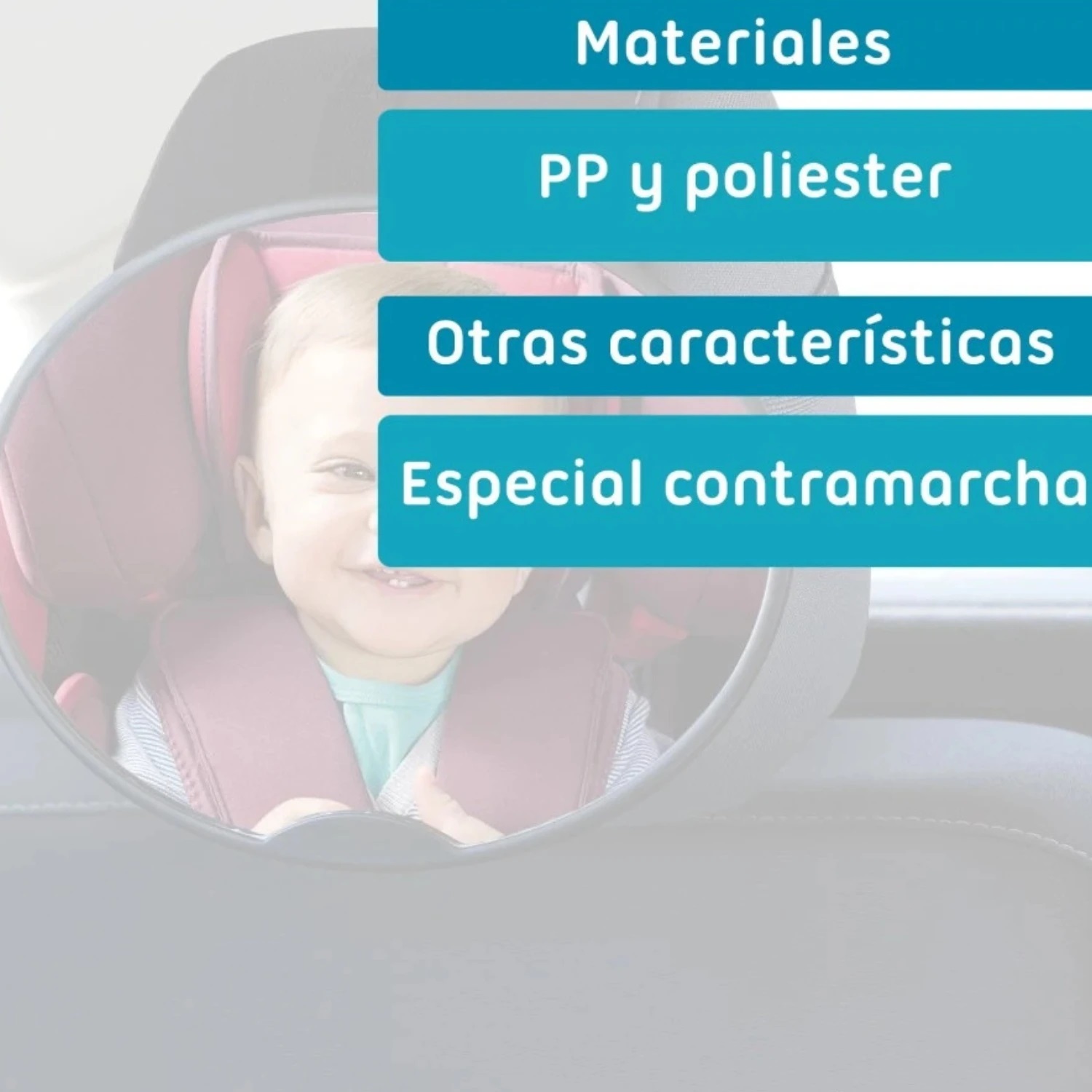 Bebesit Espejo Ovalado Para Retrovisor Universal