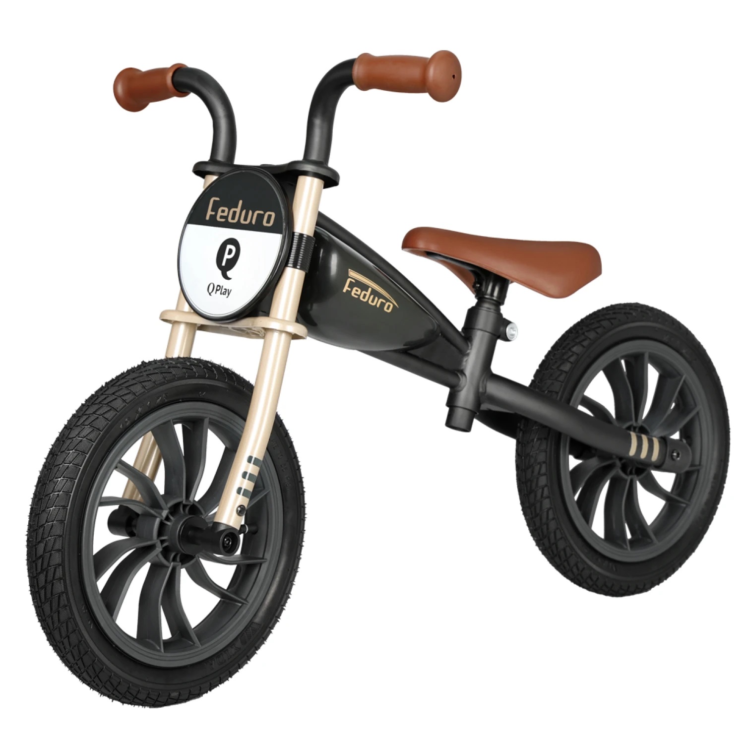 Qplay Bicicleta S/Pedales Feduro Air Super Deluxe Gold