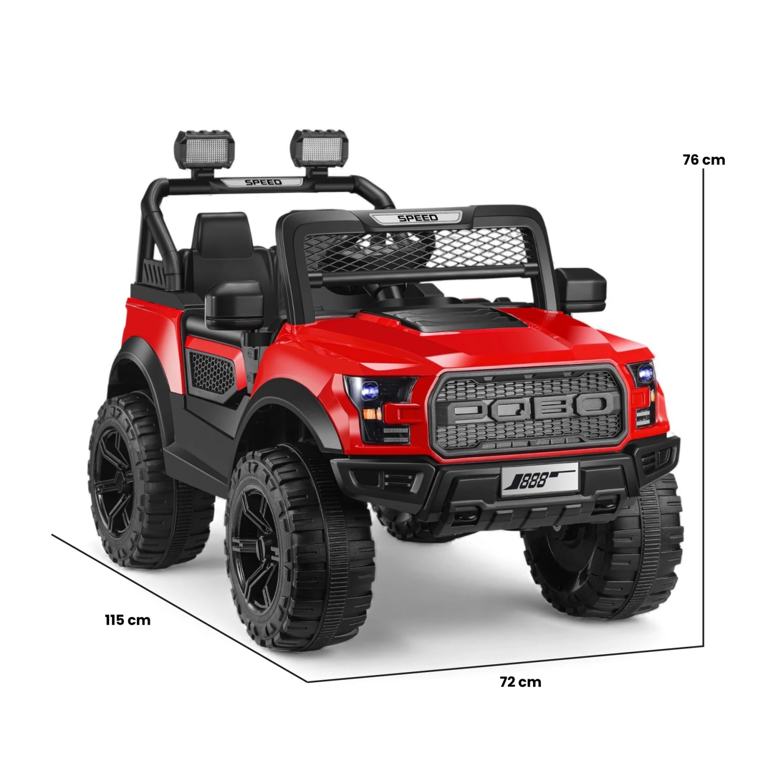 Bebesit Jeep Pick Up 12V 2 Motores Roja