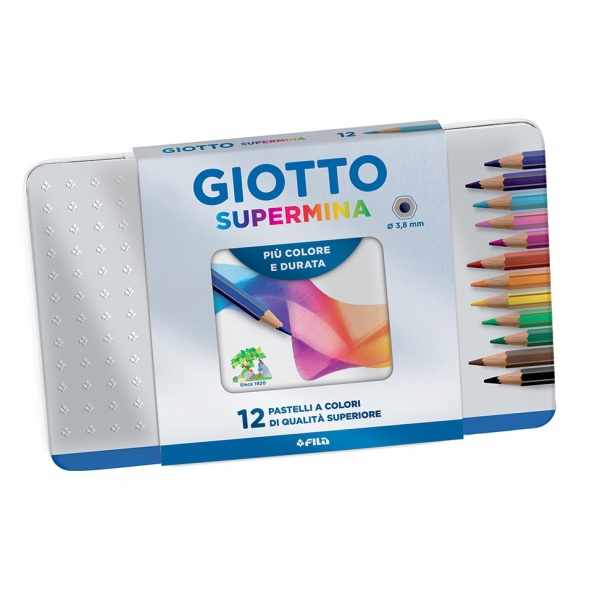 Giotto Lápiz Colores Supermina Lata 12 Colo