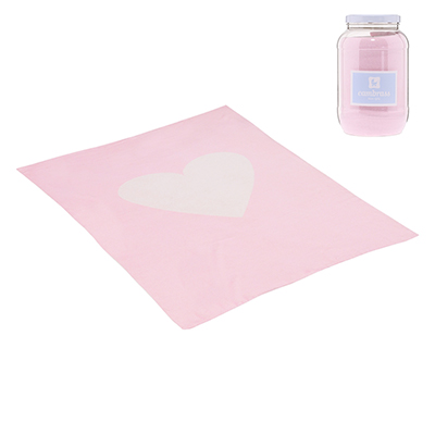 CAMBRASS Manta Algodón Cuore Rosa