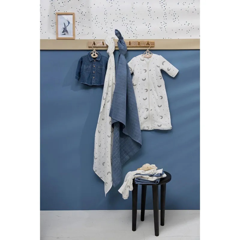 Meyco Muselina 120X120 Pack X2 Moon Indigo