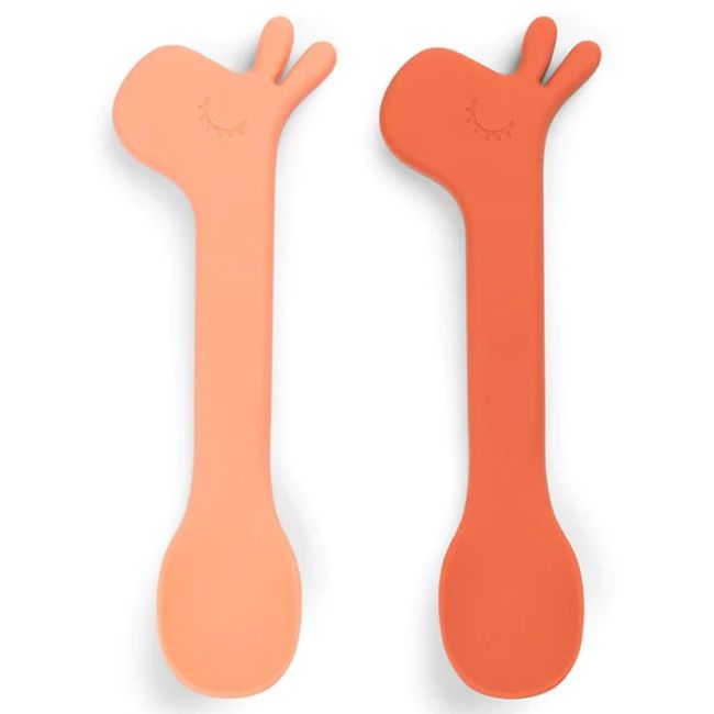DoneByDeer Cuchara Silicona 2-pack Lalee Papaya