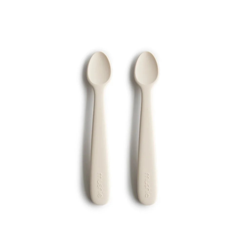 Mushie Pack 2 Cucharas Solid Ivory