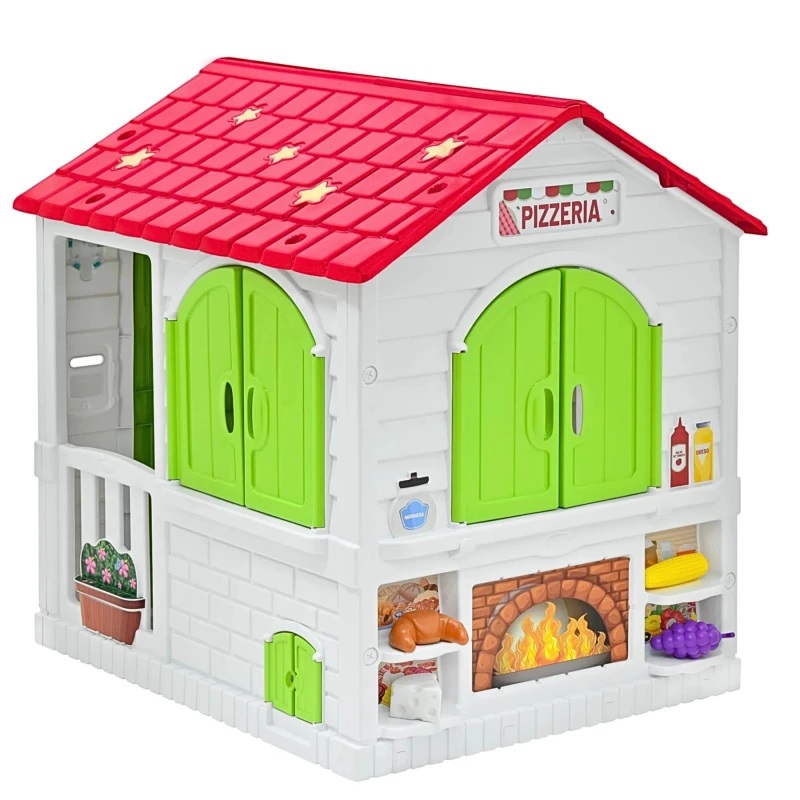 Playhouse 2 en 1 Casita y Supermercado Verde