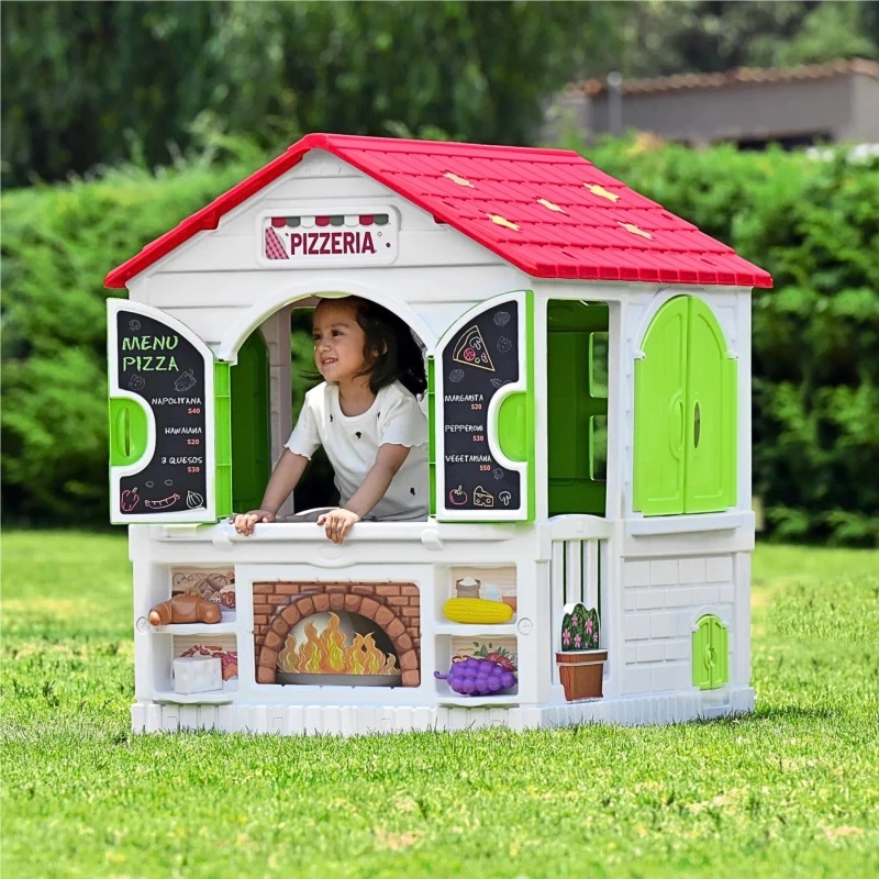 Playhouse 2 en 1 Casita y Supermercado Verde