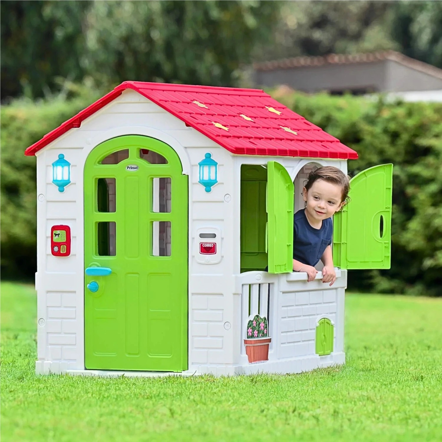 Playhouse 2 en 1 Casita y Supermercado Verde