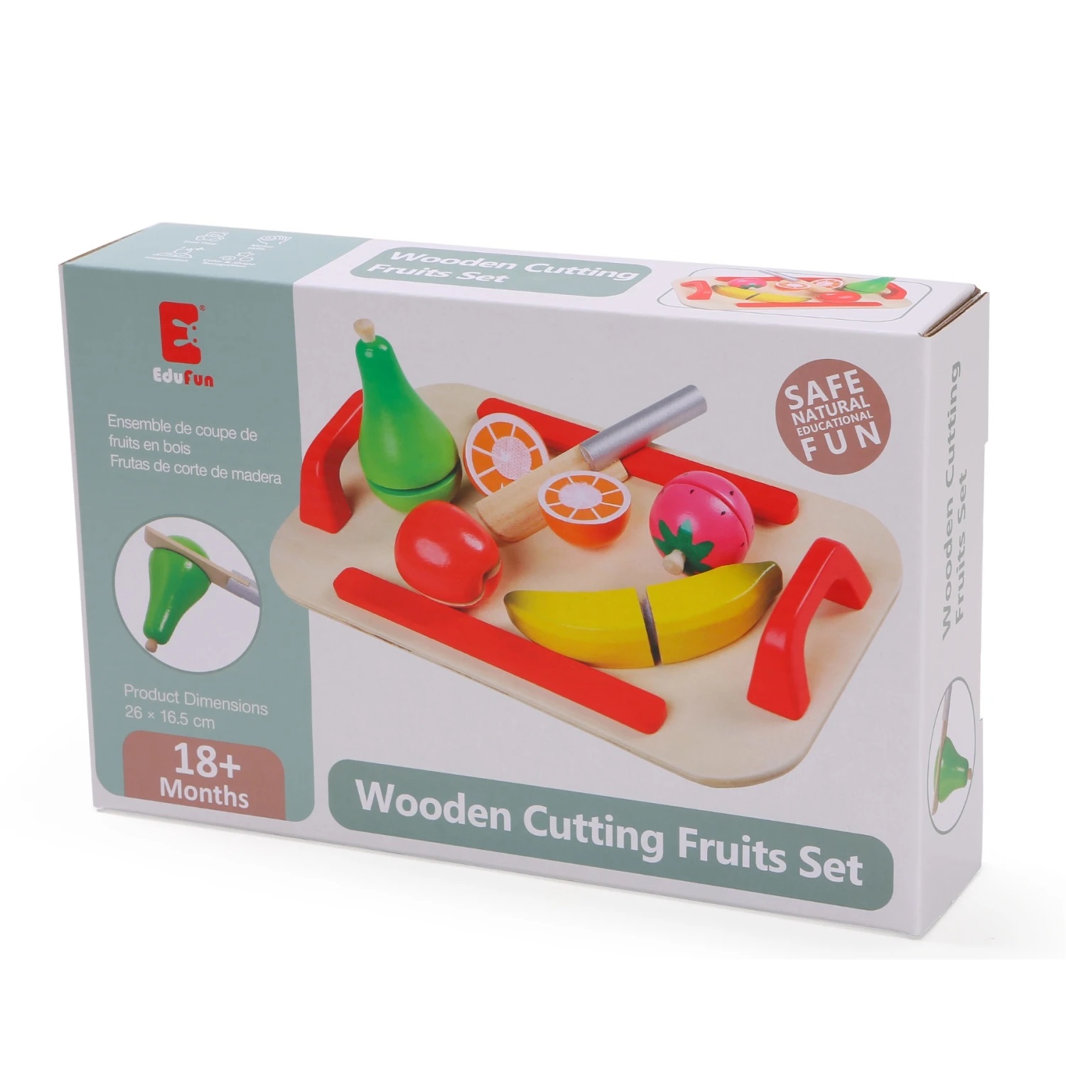 Edu Fun Set de Frutas de Madera 12pzas
