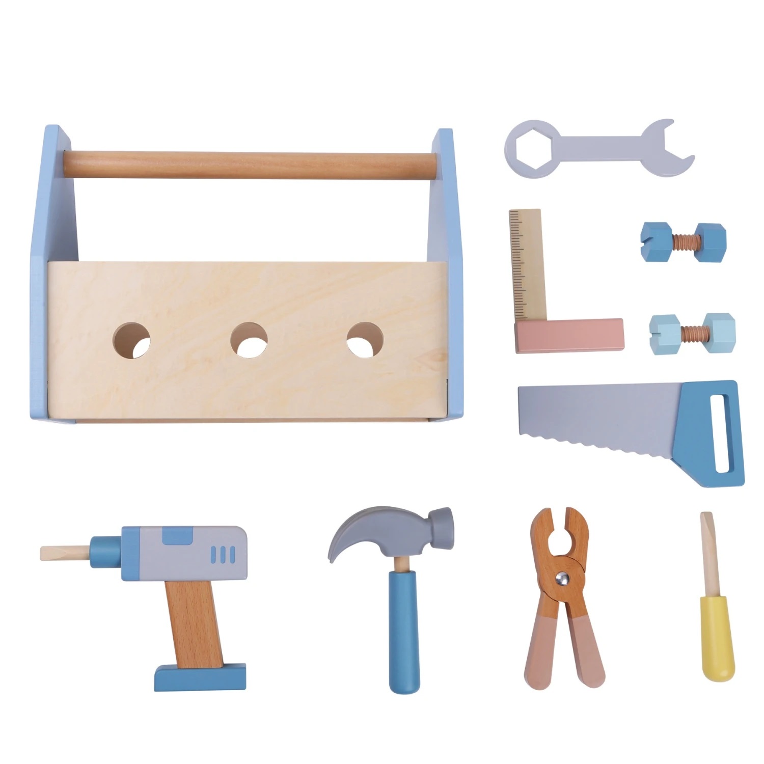 Edu Fun Set de Herramientas de Madera 12 Piezas