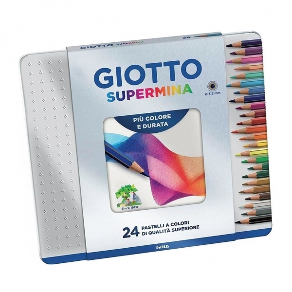 Giotto Lápiz Colores Supermina Lata 24 Colo.