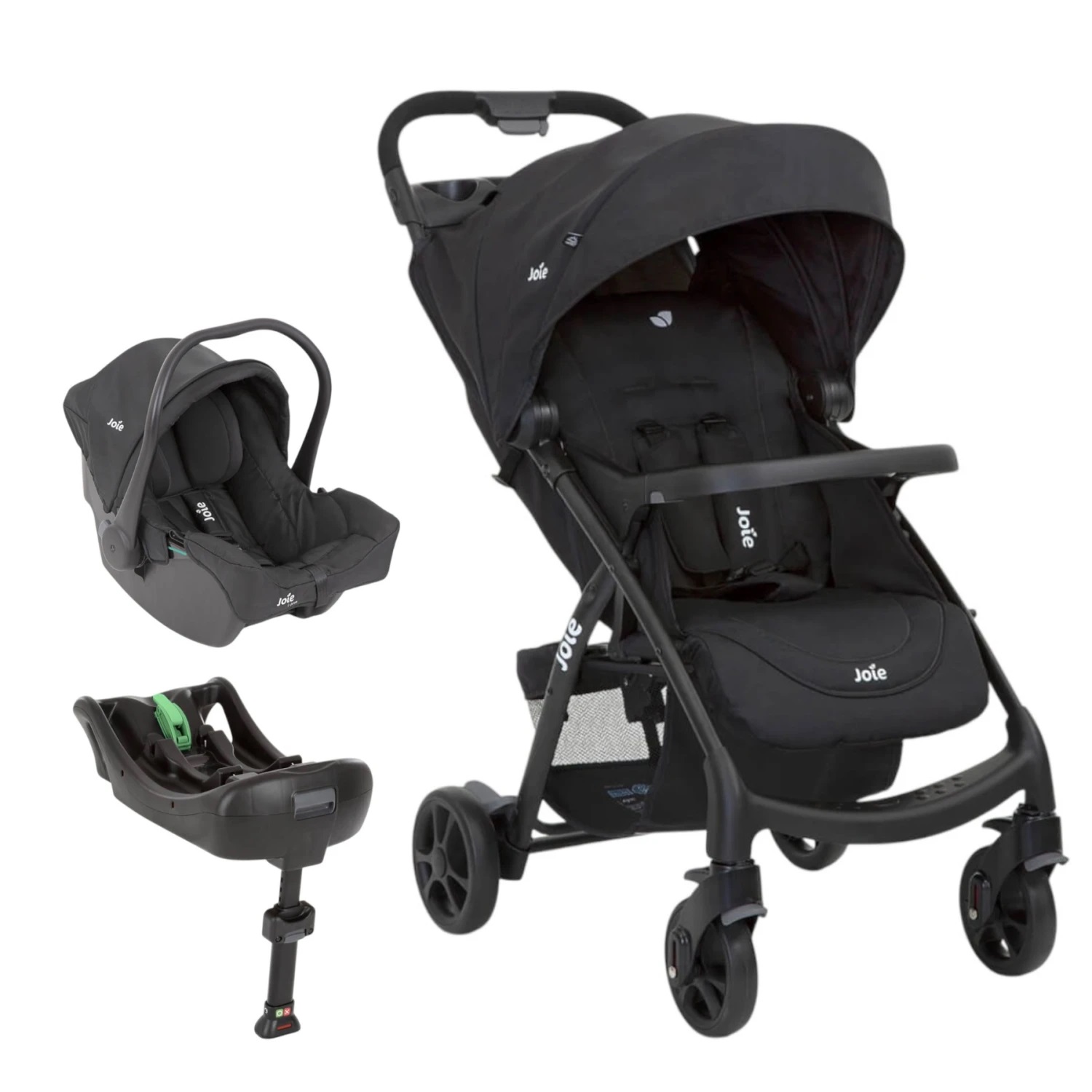 Joie Sistema de Paseo Joie Muze LX – Cochecito + Baby Silla Juva + Base
