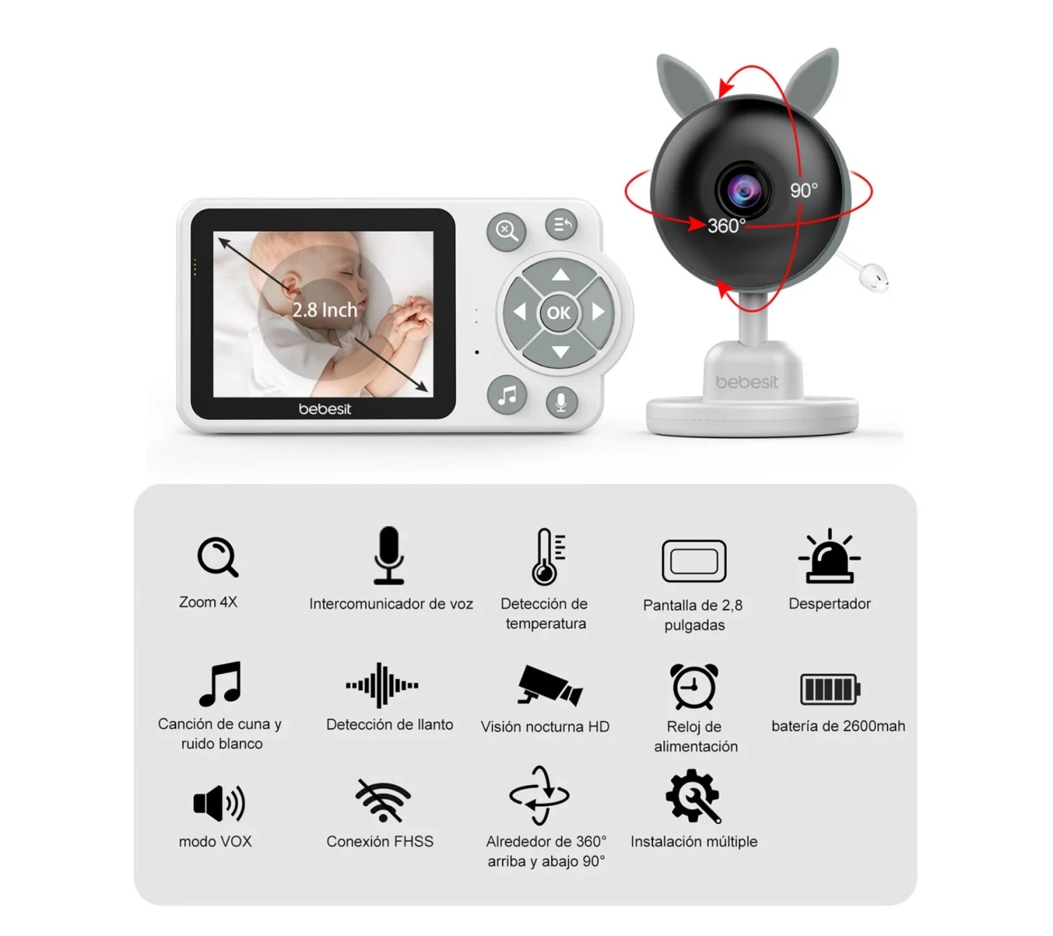 Bebesit Smart Guard 2.0 Video Monitor con Camara