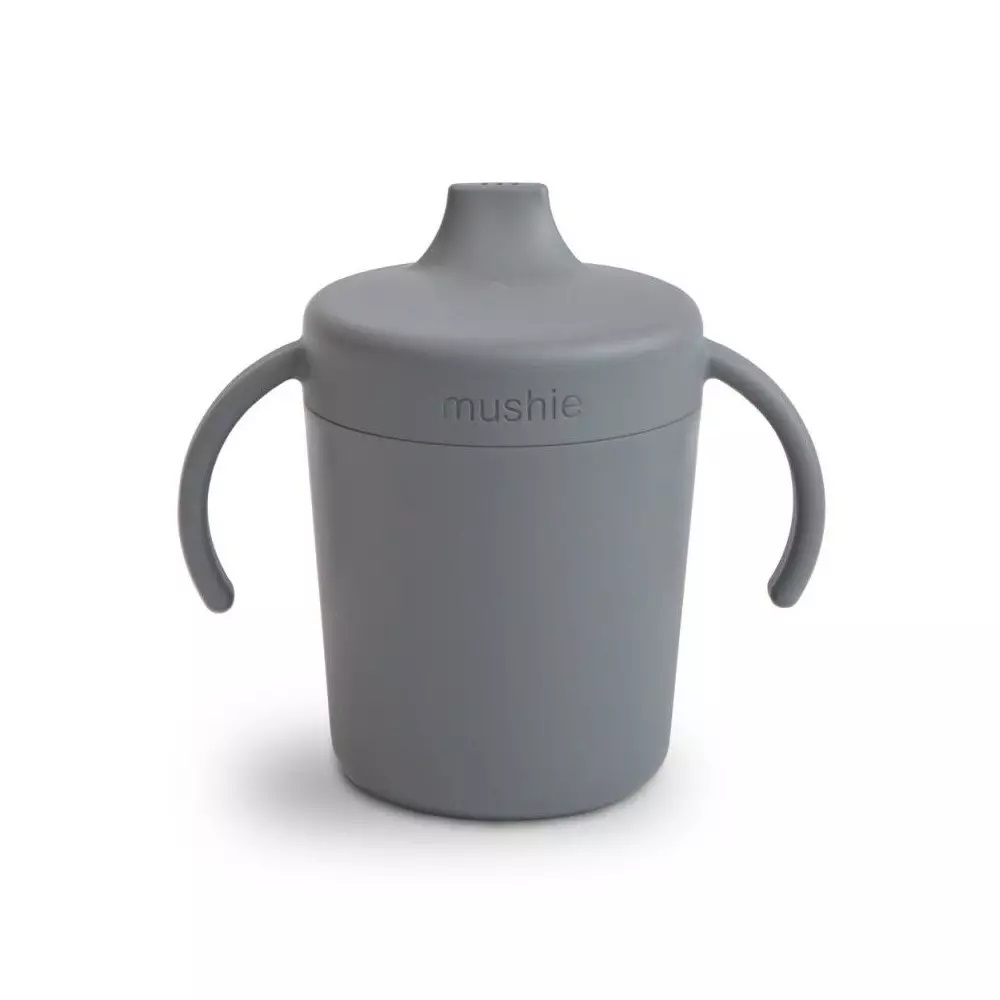 Mushie Taza Didactica Con Asas Solid Smoke