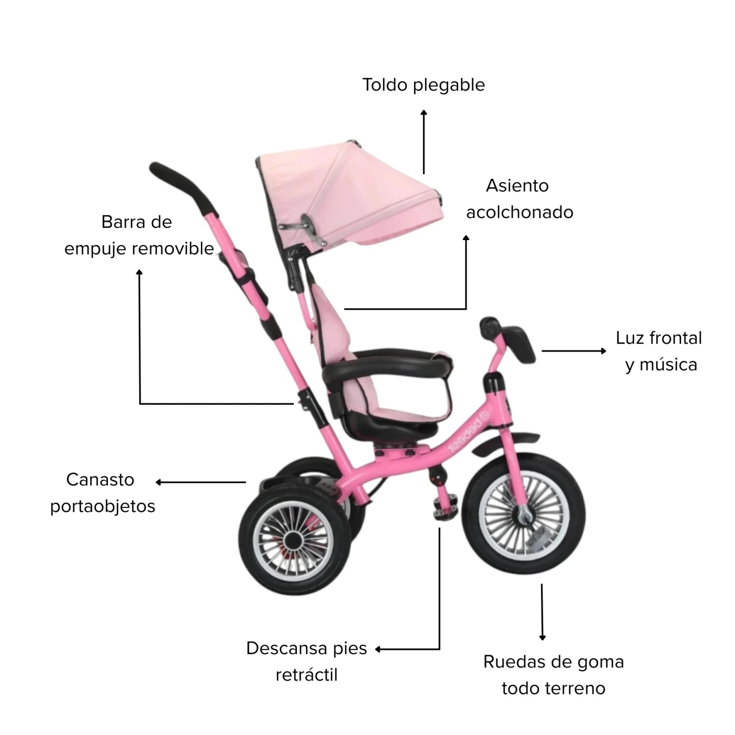 BEBESIT Triciclo Bebesit Asiento Giratorio 360º