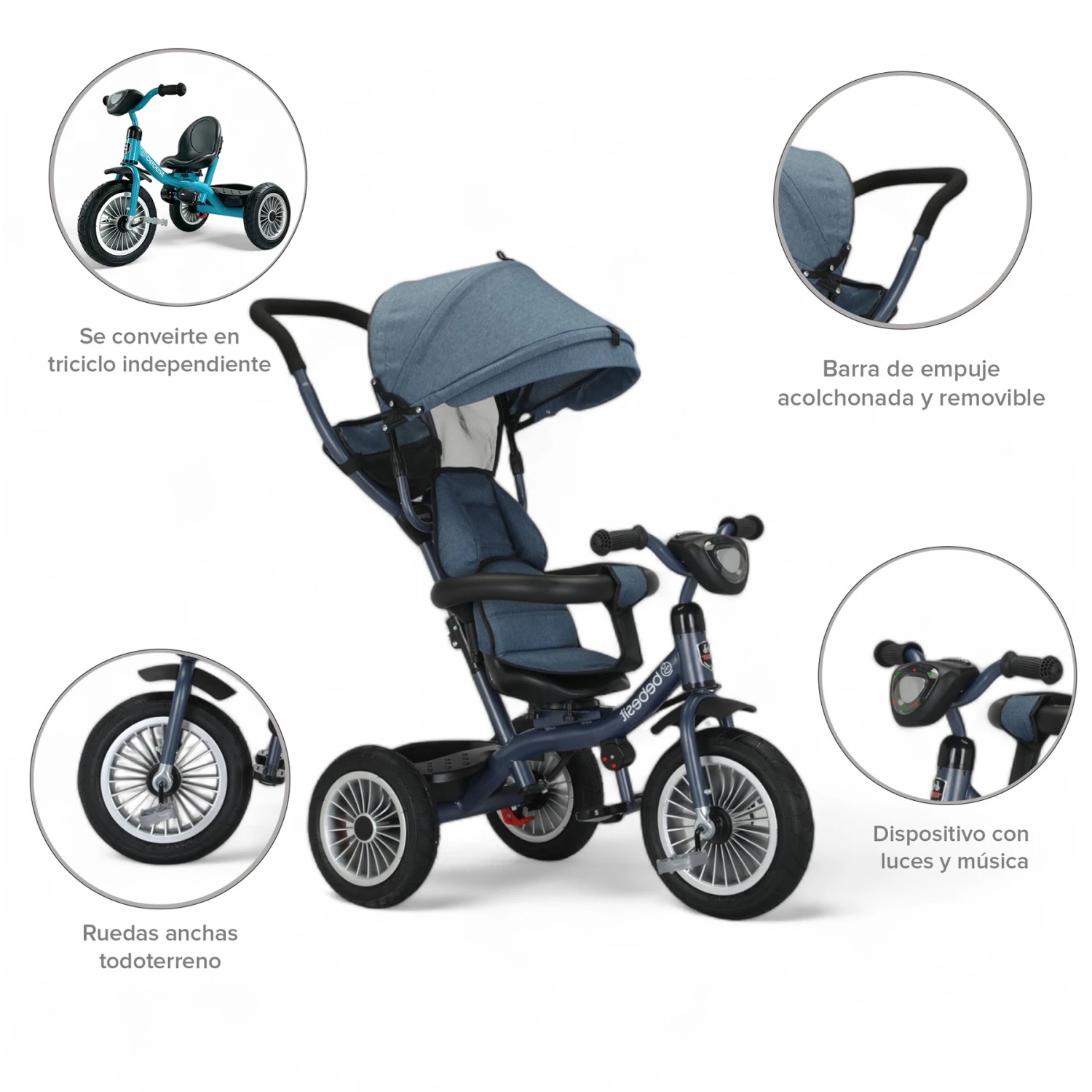 BEBESIT Triciclo Bebesit Asiento Giratorio 360º