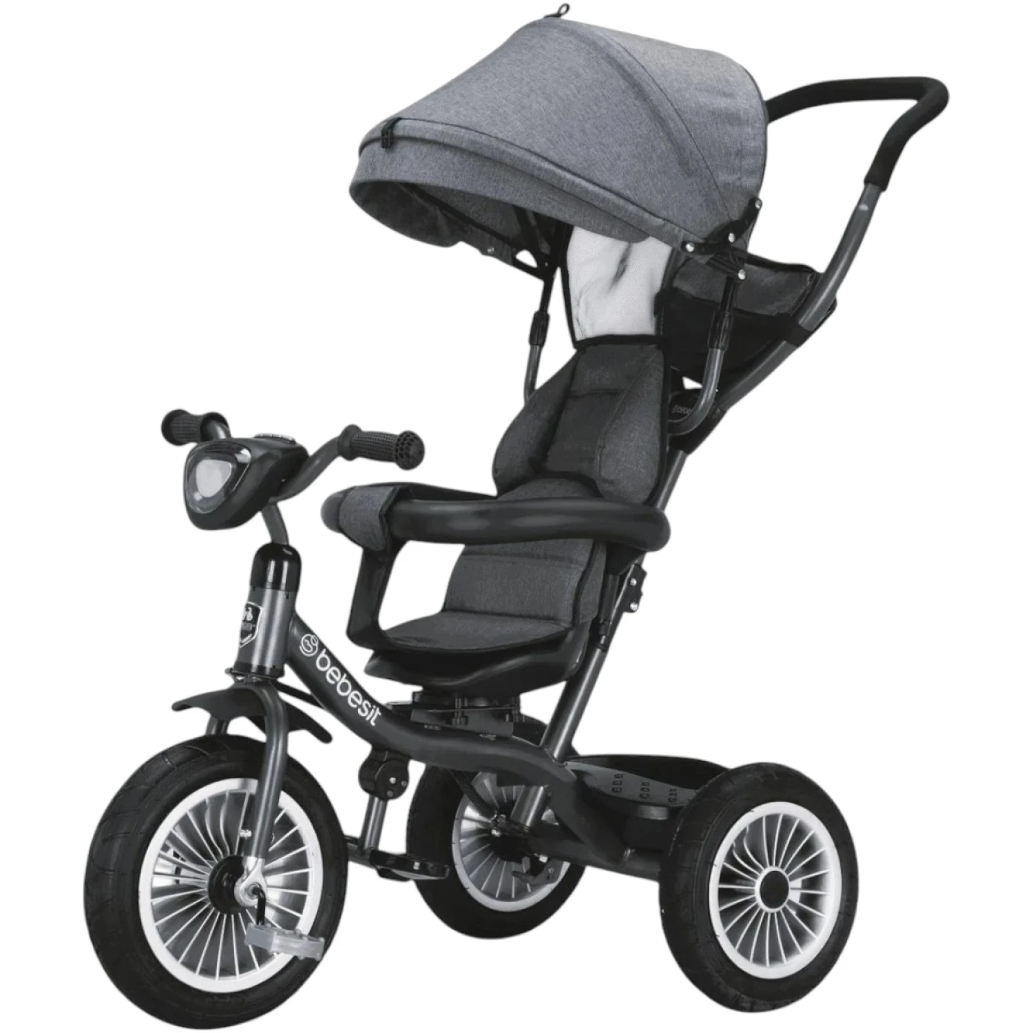 Bebesit Triciclo 360 Asiento Giratorio Gris