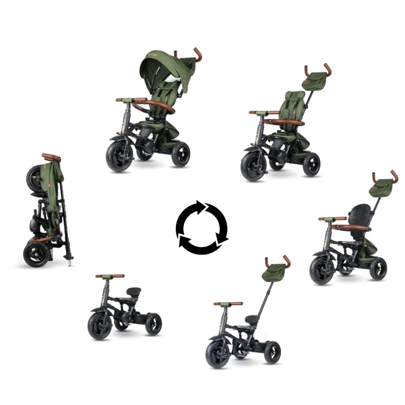 Triciclo Plegable RITO DELUXE Qplay Verde